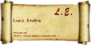 Lucz Endre névjegykártya