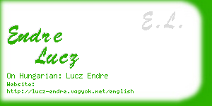 endre lucz business card